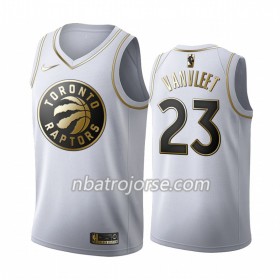 Män Toronto Raptors Tröja Fred VanVleet 23 2019-20 Nike Vit Golden Edition Swingman